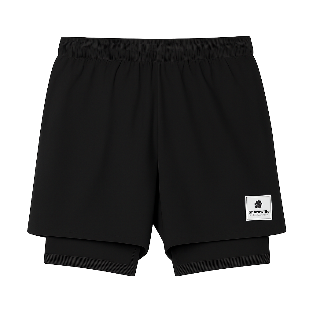 Saysky Mens 2 in 1  5 inch Pace Short